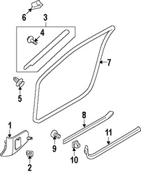 Foto de Clip de Panel de Moldura Pilar A Original para Infiniti G35 Nissan GT-R Marca NISSAN Nmero de Parte 76988AM800