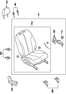 Foto de Asiento Original para Nissan Versa 2007 2008 2009 Marca NISSAN Nmero de Parte 87601EM57B