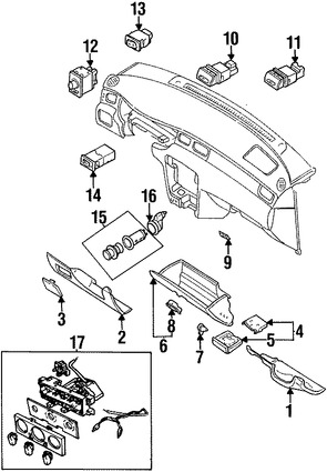 Foto de Carcasa del tomacorriente para accesorios 12 volti Original para Nissan 200SX Nissan Sentra Nissan Frontier Nissan Xterra Nissan Quest Nissan Altima Marca NISSAN Parte #253399B910
