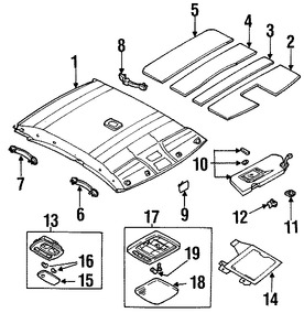 Foto de Luz de mapa Original para Nissan Maxima Nissan Altima Infiniti I30 Infiniti I35 Marca NISSAN N�mero de Parte 264302Y00A
