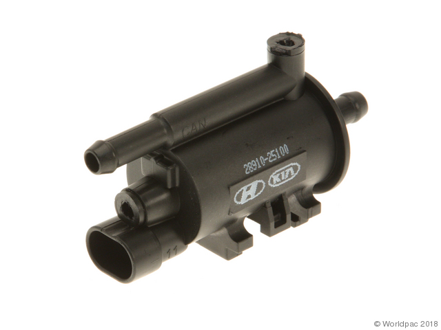Foto de Solenoide de Purga del Canister para Hyundai Tucson Hyundai Santa Fe Hyundai Sonata Hyundai Genesis Coupe Kia Optima Kia Rondo Marca Original Equipment Parte #W0133-1904371