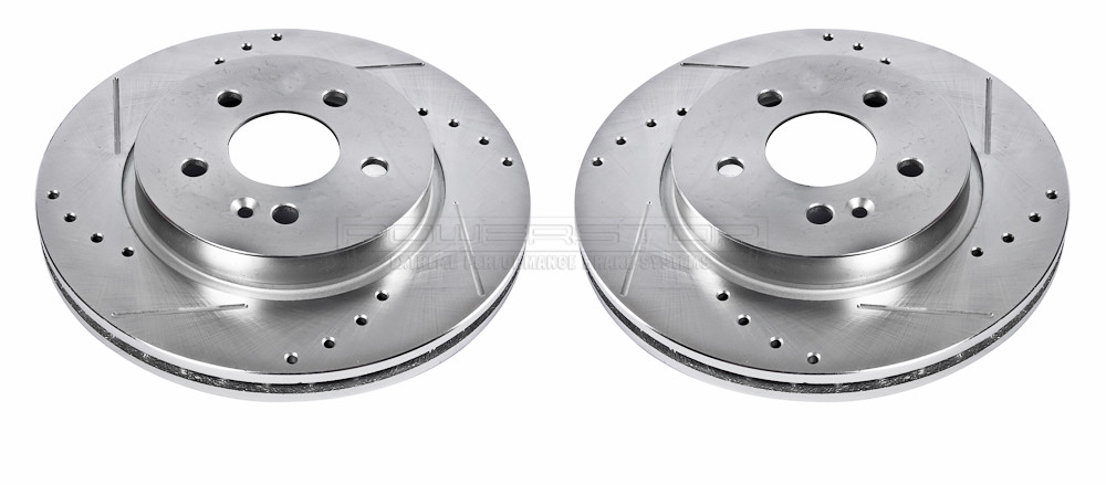 Foto de Conjunto de Rotor del Disco de Freno Extreme Performance Ranurado y Perforado para Mercedes-Benz ML320 Mercedes-Benz ML350 Mercedes-Benz ML430 Marca POWER STOP Parte #EBR626XPR