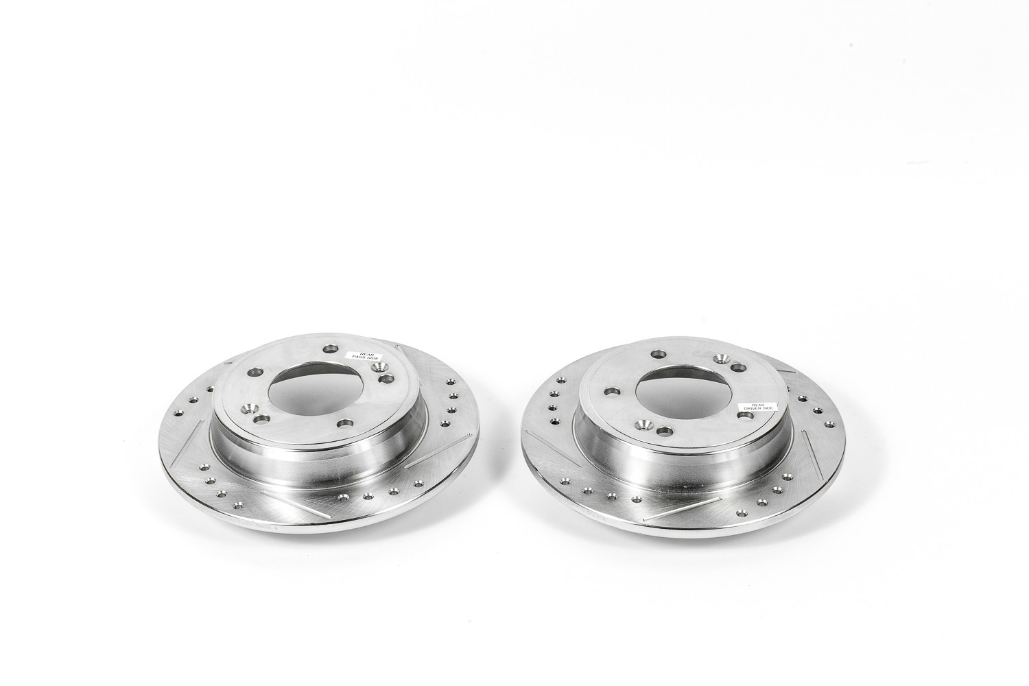 Foto de Conjunto de Rotor del Disco de Freno Extreme Performance Ranurado y Perforado para Hyundai Elantra Hyundai Elantra Coupe Hyundai Elantra GT Hyundai Veloster Kia Forte Kia Forte Koup Kia Soul Marca POWER STOP Parte #JBR1563XPR