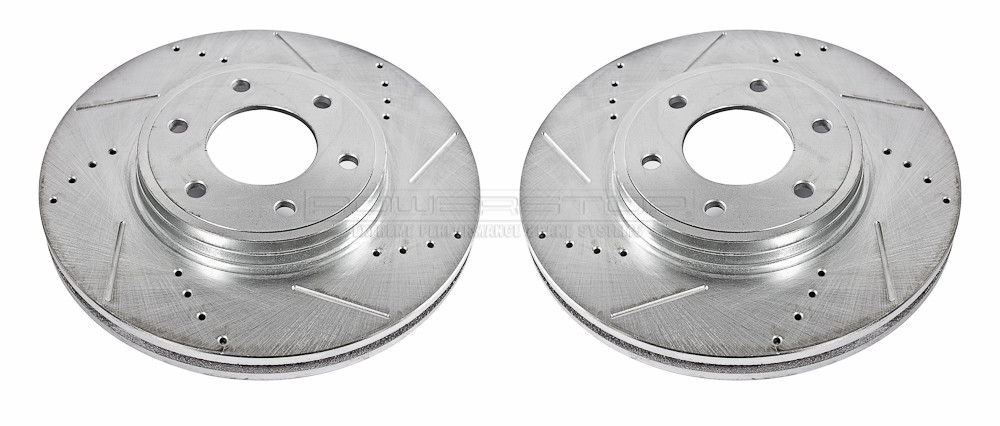 Foto de Conjunto de Rotor del Disco de Freno Extreme Performance Drilled & Slotted Rotors para Chevrolet Trailblazer 2006 2007 2008 2009 Saab 9-7x 2008 Marca POWER STOP Parte #AR82120XPR