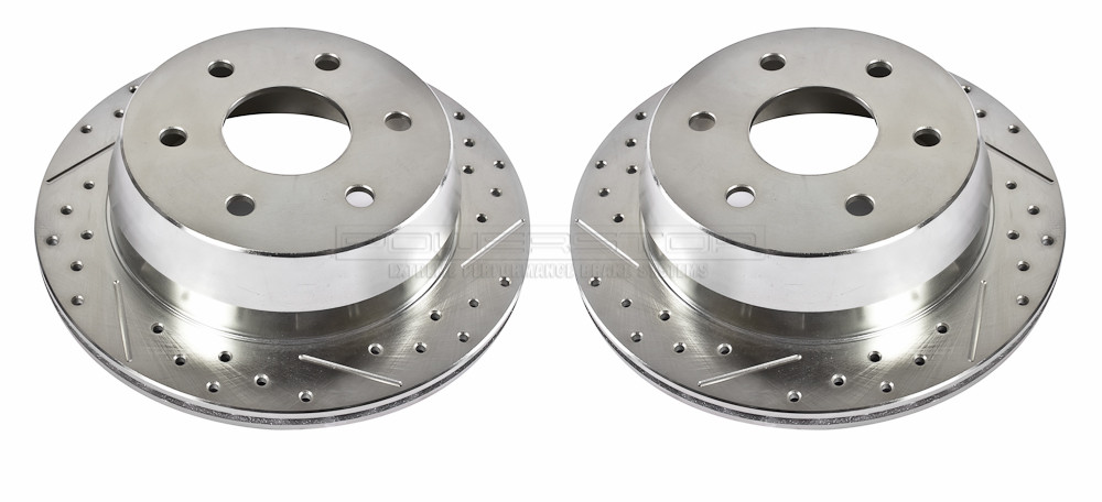 Foto de Conjunto de Rotor del Disco de Freno Extreme Performance Drilled & Slotted Rotors para Chevrolet GMC Marca POWER STOP Nmero de Parte AR8641XPR