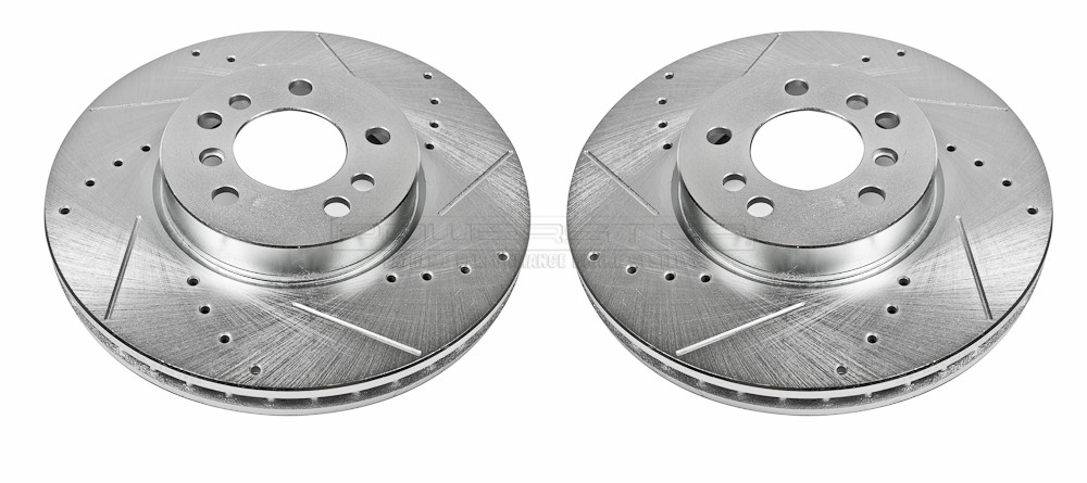 Foto de Conjunto de Rotor del Disco de Freno Extreme Performance Drilled & Slotted Rotors para BMW X5 2000 2001 2002 2003 2004 2005 2006 Marca POWER STOP N�mero de Parte EBR632XPR