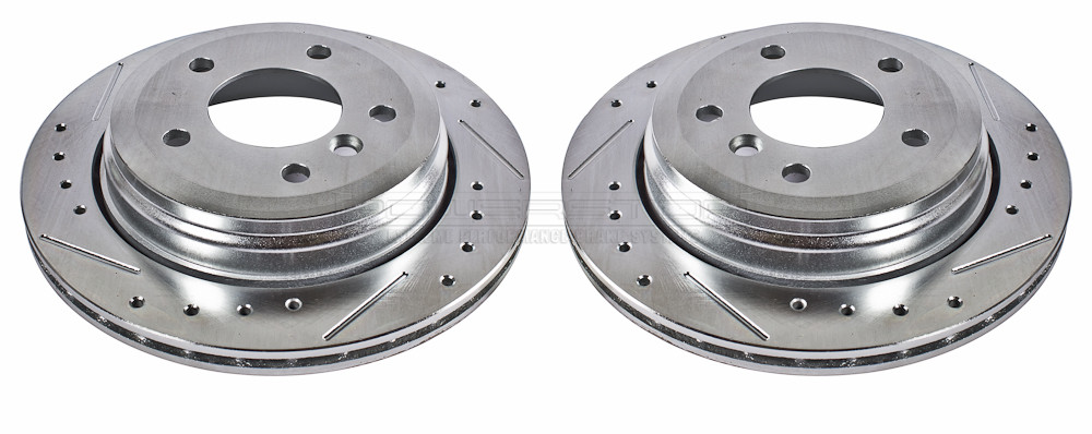 Foto de Conjunto de Rotor del Disco de Freno Extreme Performance Drilled & Slotted Rotors para BMW 325xi 2002 Marca POWER STOP N�mero de Parte EBR826XPR