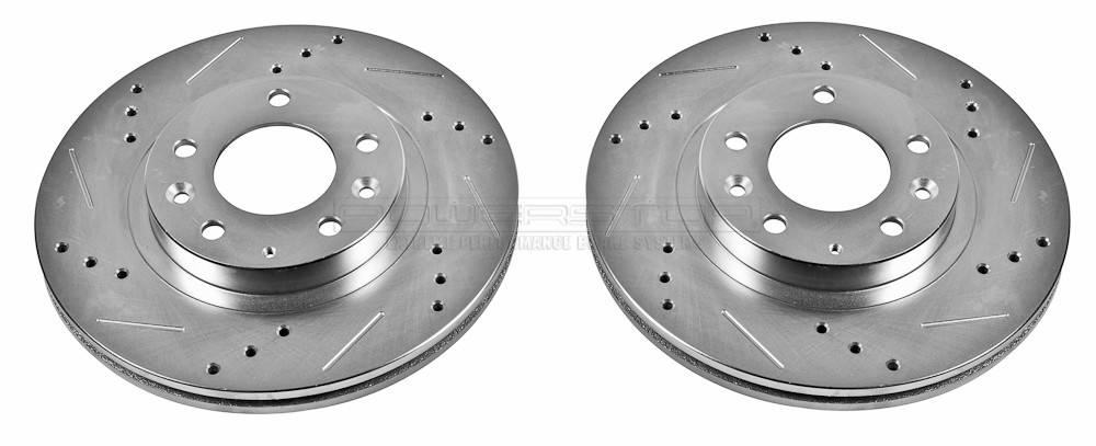 Foto de Conjunto de Rotor del Disco de Freno Extreme Performance Drilled & Slotted Rotors para Mazda MX-5 Miata 2006 Marca POWER STOP Nmero de Parte JBR1157XPR