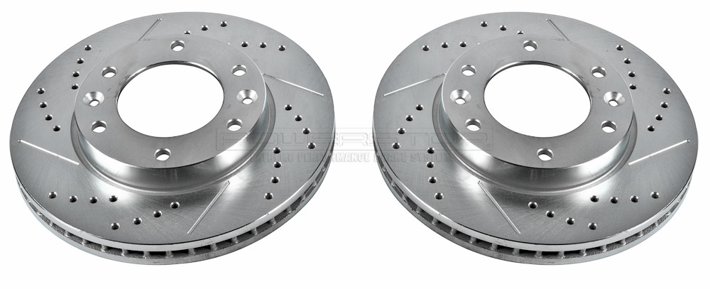 Foto de Conjunto de Rotor del Disco de Freno Extreme Performance Drilled & Slotted Rotors para Hyundai Entourage Kia Sedona Marca POWER STOP Nmero de Parte JBR1322XPR