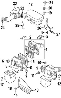 Foto de Manguera de Admisin de Aire del motor Original para Subaru Legacy Subaru Outback Marca SUBARU Nmero de Parte 14457AA45A