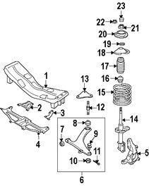 Foto de Aislante de Muelle Original para Subaru Legacy Subaru Outback Marca SUBARU N�mero de Parte 20323AG00B