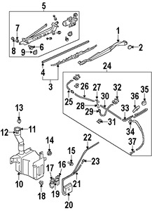 Foto de Buje de Varillaje de Limpia Parabrisas Original para Subaru Legacy Subaru Outback Subaru B9 Tribeca Subaru Tribeca Marca SUBARU N�mero de Parte 86548SA010