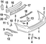 Foto de Cubierta del parachoques Original para Subaru Outback 2008 2009 2005 2006 2007 Marca SUBARU N�mero de Parte 57704AG11A