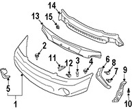 Foto de Cubierta del parachoques Original para Subaru Baja 2003 2004 2005 2006 Marca SUBARU N�mero de Parte 57704AE20A