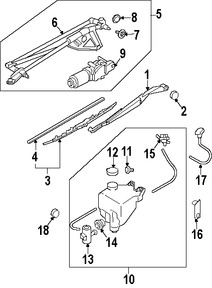 Foto de Cubierta del Brazo Limpiaparabrisas Original para Subaru Baja 2003 2004 2005 2006 Marca SUBARU Nmero de Parte 86538AE02A