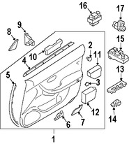 Foto de Panel Interior de Puerta Original para Subaru Baja 2003 Marca SUBARU N�mero de Parte 94211AE27AAC