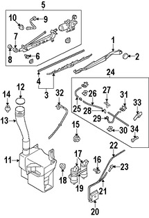 Foto de Adaptador Escobilla Limpiaparabrisa Original para Subaru B9 Tribeca Subaru Tribeca Marca SUBARU N�mero de Parte 86613XA01A