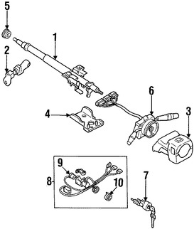 Foto de Interruptor de encendido Original para Subaru Impreza Subaru Legacy Subaru Loyale Marca SUBARU N�mero de Parte 83131GA060