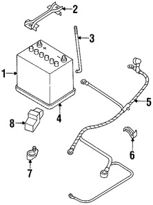 Foto de Arn�s de Cable de Bater�a Original para Subaru Impreza 2006 2007 Marca SUBARU N�mero de Parte 81601FE130