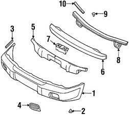Foto de Cubierta del parachoques Original para Subaru Forester 1998 1999 2000 Marca SUBARU N�mero de Parte 57720FC130