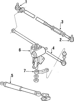 Foto de Brazo Pitman de Direccion Original para Suzuki Samurai Marca SUZUKI N�mero de Parte 4867180011
