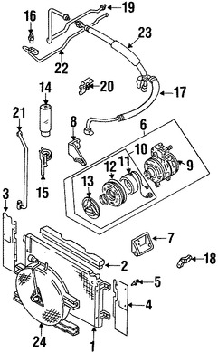 Foto de Manguera de succin Refrigerante Aire Acondicionad Original para Suzuki X-90 1998 1996 1997 Suzuki Sidekick 1994 Marca SUZUKI Nmero de Parte 9571067A50