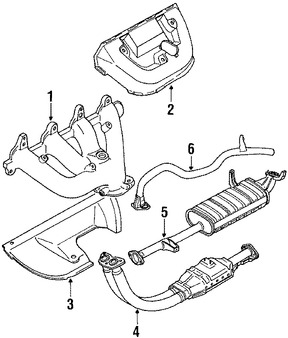 Foto de M�ltiple de Escape Original para Suzuki Samurai 1986 1987 1988 1989 Suzuki Sidekick 1989 Marca SUZUKI N�mero de Parte 1411183013