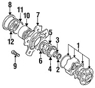 Foto de Tuerca de Eje Original para Suzuki Sidekick 1997 1998 Suzuki X-90 1998 1997 Marca SUZUKI Nmero de Parte 4346160A30