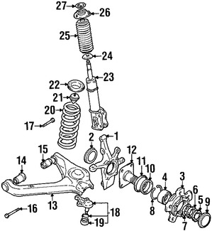 Foto de Aislante de Muelle Original para Suzuki Sidekick Suzuki X-90 Suzuki Vitara Suzuki Grand Vitara Suzuki XL-7 Marca SUZUKI Nmero de Parte 4184260A00