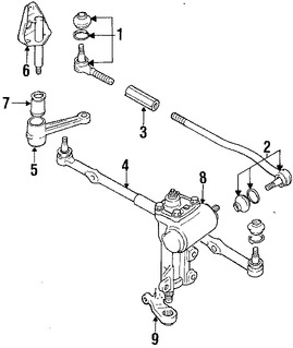 Foto de Terminal de la direcci�n Original para Suzuki Sidekick Suzuki Samurai Marca SUZUKI N�mero de Parte 4881081A01