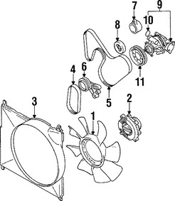 Foto de Polea de Ventilador de enfriado de motor Original para Suzuki Sidekick Suzuki Vitara Marca SUZUKI N�mero de Parte 1714077E07