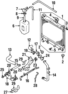 Foto de Manguera de Refrigerante Original para Suzuki Grand Vitara Suzuki XL-7 Suzuki Vitara Marca SUZUKI Nmero de Parte 1785877E00