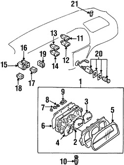 Foto de Interruptor de Luz de Emergencia Original para Suzuki Grand Vitara Suzuki Vitara Suzuki Esteem Suzuki XL-7 Marca SUZUKI Nmero de Parte 3743064G00