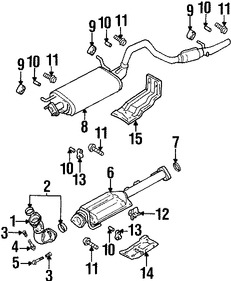 Foto de Silenciador Original para Suzuki Vitara 1999 2000 2001 2003 2002 Marca SUZUKI Nmero de Parte 1430065D31