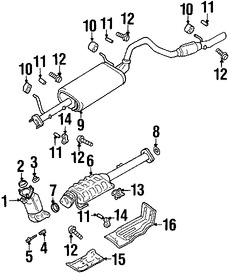 Foto de Silenciador Original para Suzuki Vitara 2001 2002 2003 1999 2000 Marca SUZUKI Nmero de Parte 1430065D11