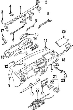Foto de Cobertura Panel de Instrumentos Original para Suzuki Vitara Suzuki Grand Vitara Suzuki XL-7 Marca SUZUKI N�mero de Parte 7381565D105PK