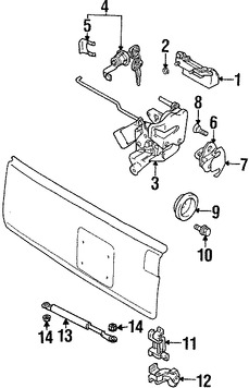 Foto de Soporte Elevaci�n Puerta Trasera Original para Suzuki Vitara 1999 2000 2001 2003 2002 Marca SUZUKI N�mero de Parte 8185168D10