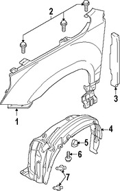 Foto de Guardafango Original para Suzuki Grand Vitara Marca SUZUKI N�mero de Parte 5760065810