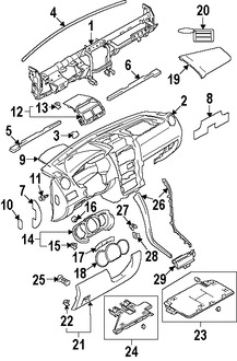 Foto de Lente de Panel de Instrumentos Original para Suzuki Grand Vitara Marca SUZUKI Nmero de Parte 7331265J00ZCP