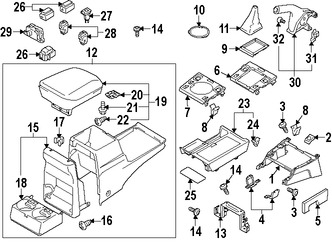 Foto de Consola de Apoyabrazos Original para Suzuki Grand Vitara Marca SUZUKI Nmero de Parte 7594065J01R8H