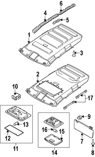 Foto de Luz de techo Original para Suzuki Grand Vitara 2006 2007 2008 Suzuki SX4 2007 2008 Marca SUZUKI Nmero de Parte 3621065J026GS