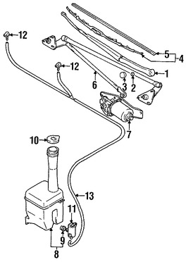 Foto de Aspa de limpiaparabrisas Original para Suzuki Aerio 2002 2003 2004 2005 2006 2007 Marca SUZUKI N�mero de Parte 3834654G21