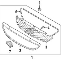 Foto de Tuerca de rejilla Original para Suzuki Verona 2004 2005 2006 Marca SUZUKI Nmero de Parte 7211986Z00