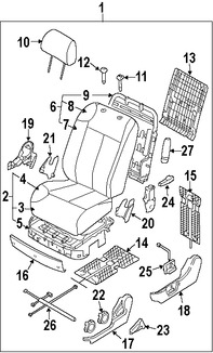Foto de Panel lateral de Asiento Original para Suzuki Verona 2005 2006 2004 Marca SUZUKI N�mero de Parte 8572186Z00