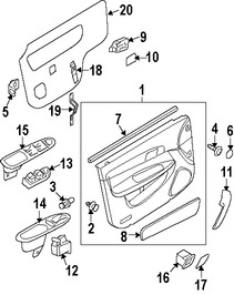 Foto de Bisel de Switch de Vidrio Electrico Original para Suzuki Verona 2004 2005 2006 Marca SUZUKI N�mero de Parte 8376786Z00