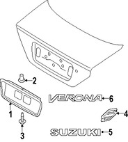 Foto de Marco de placa Original para Suzuki Verona 2004 2005 2006 Marca SUZUKI N�mero de Parte 7723086Z00