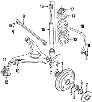 Foto de Puntal de suspensin Original para Suzuki Swift 1989 1990 1991 Marca SUZUKI Nmero de Parte 4180064B10