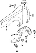 Foto de Guardafango Original para Suzuki Forenza 2004 2005 2006 2007 2008 Marca SUZUKI Nmero de Parte 5760085Z01