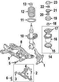 Foto de Aislante de Muelle Original para Suzuki Forenza Suzuki Reno Marca SUZUKI N�mero de Parte 4123185Z00