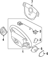 Foto de Aro de Claxon / Bocina Original para Suzuki Forenza Suzuki Reno Marca SUZUKI Nmero de Parte 3875085Z00